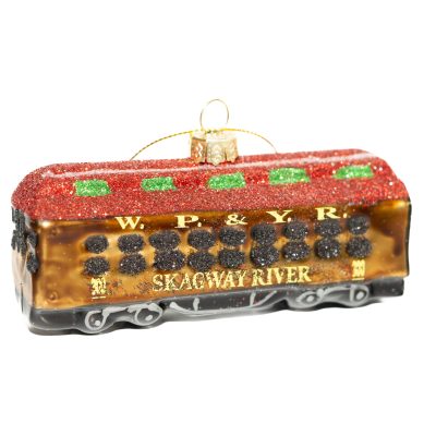 Ornament Glass Blown Skagway River Coach
